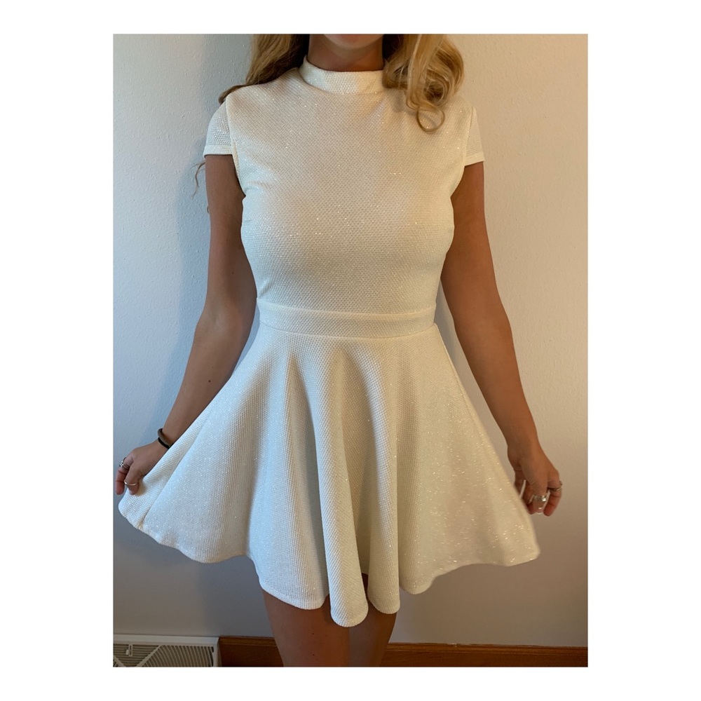 White sparkly dress